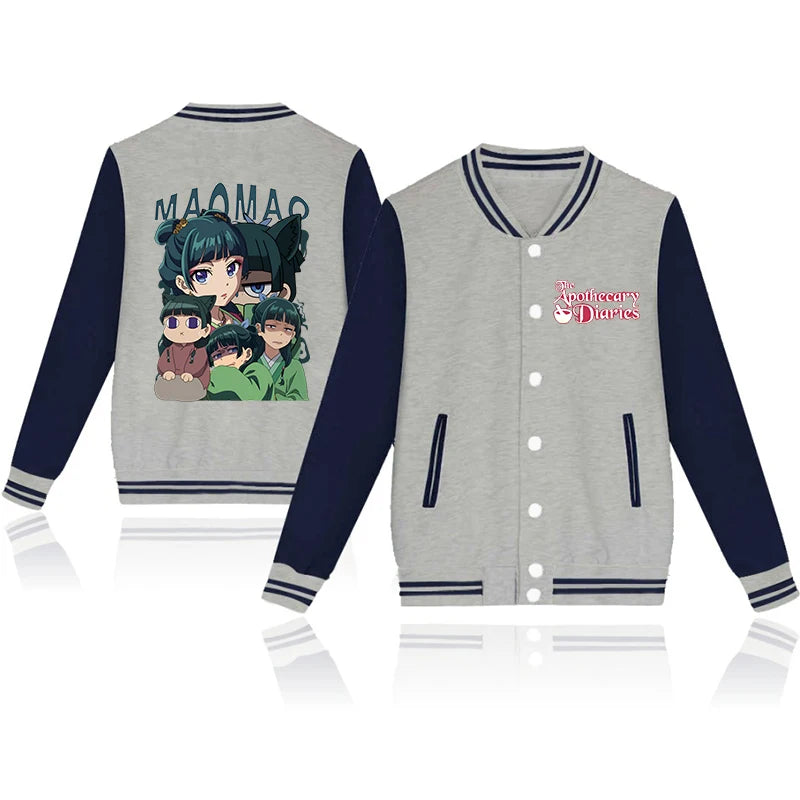 Maomao Baseball Jacket – Apothecary Diaries Anime Drip with Cozy Hip Hop Vibes