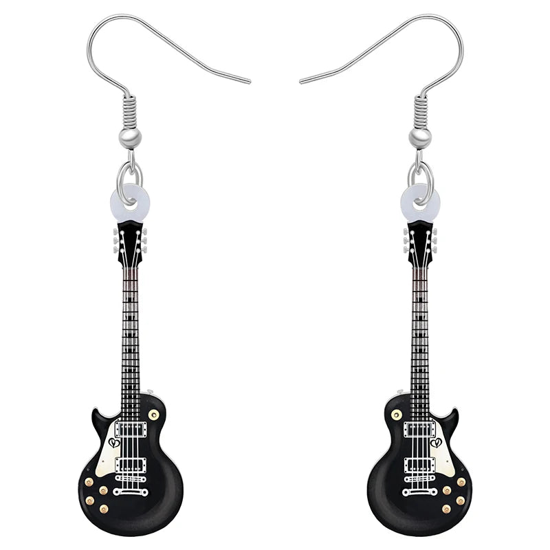 Anime Guitar Dangle Earrings Musical Instruments