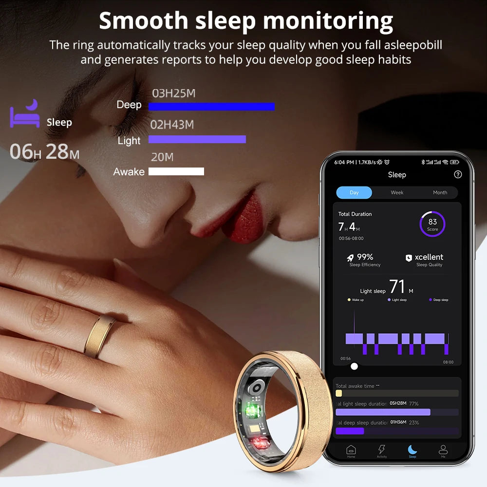 Smart Ring with Charging Case for Men & Women, Health and Sleep Monitor