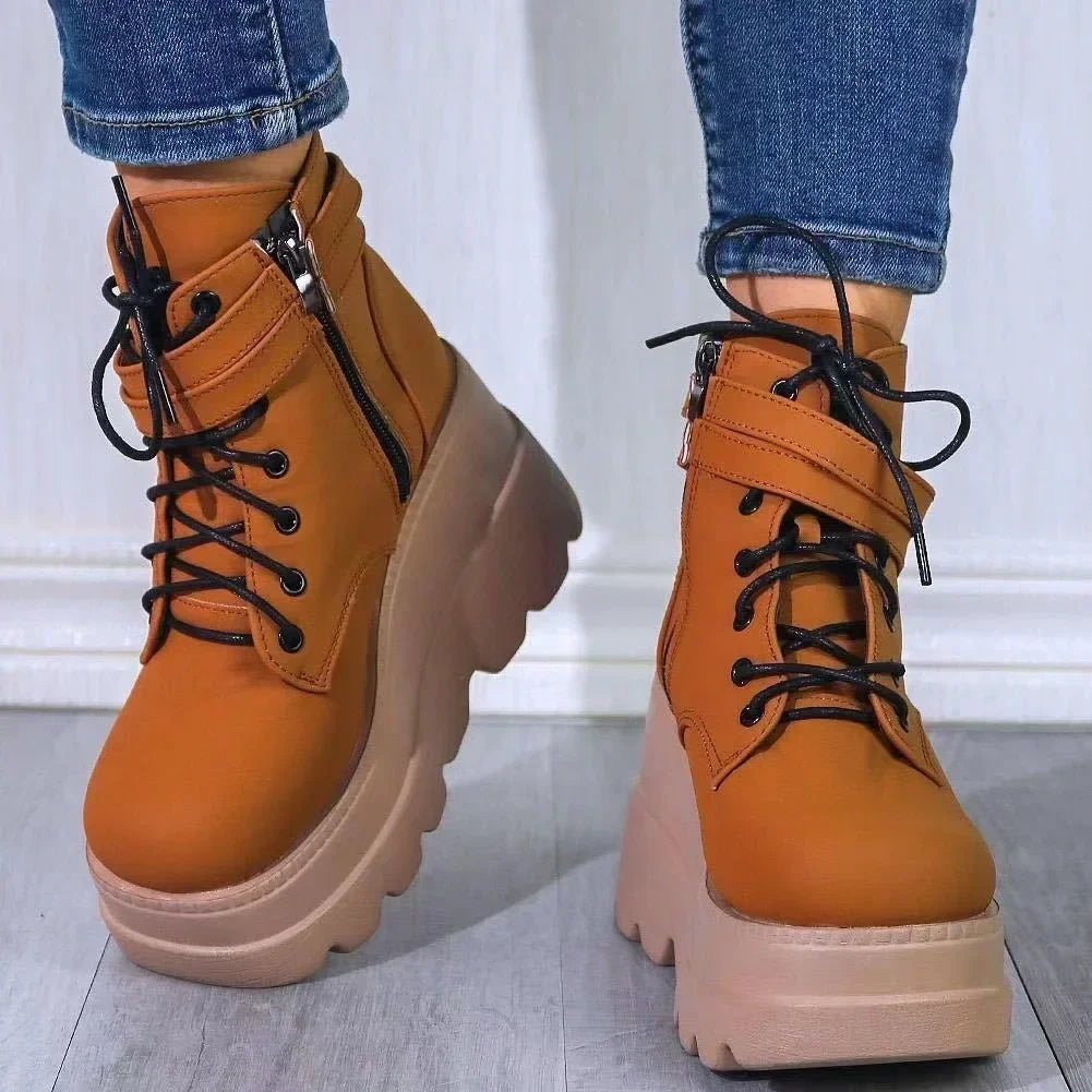 Green Platform Ankle Boots – Zip-Up Party Heels with Anime Luxe Energy