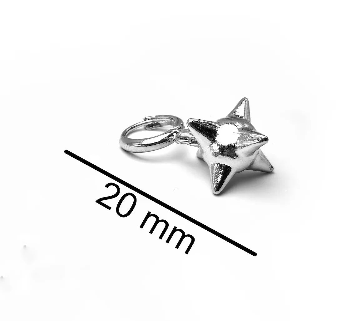 Silver Spike Ball Earrings