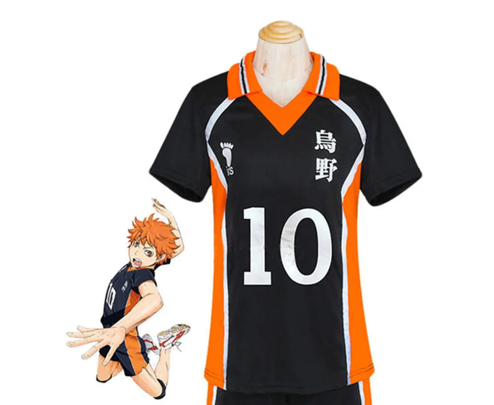 Haikyuu!! Karasuno & Nekoma Volleyball Cosplay Set – Hinata Shoyo-Inspired Sportswear + Knee Pads