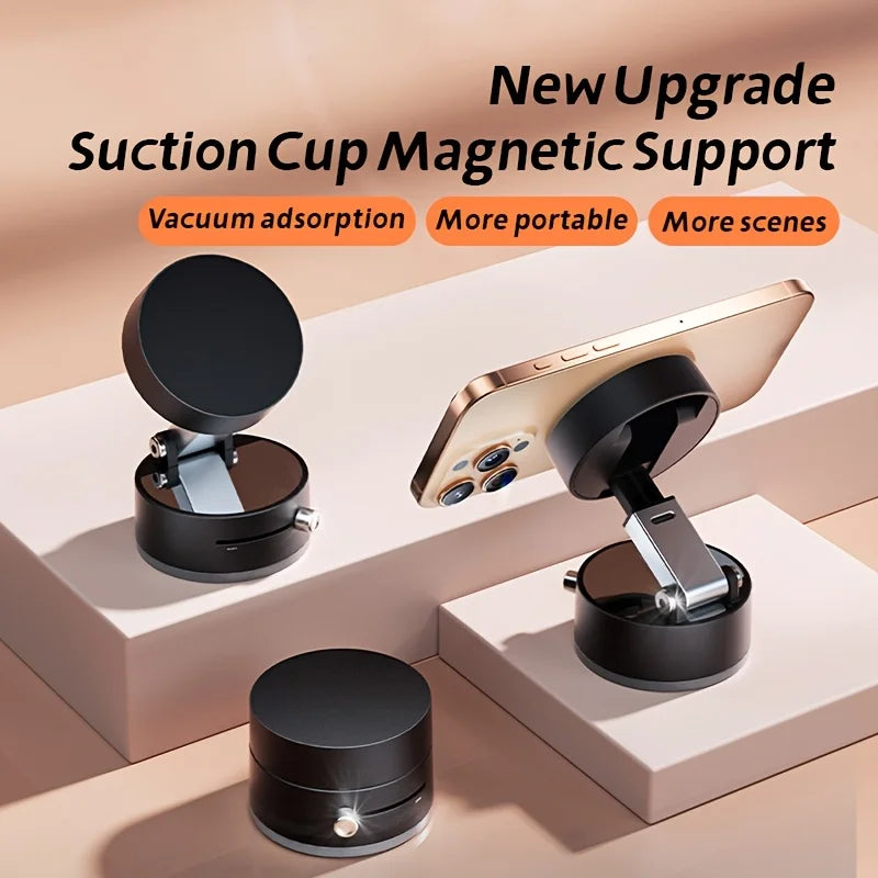 Magnetic Folding Suction Stand – Universal Phone Holder with Double-Sided Grip