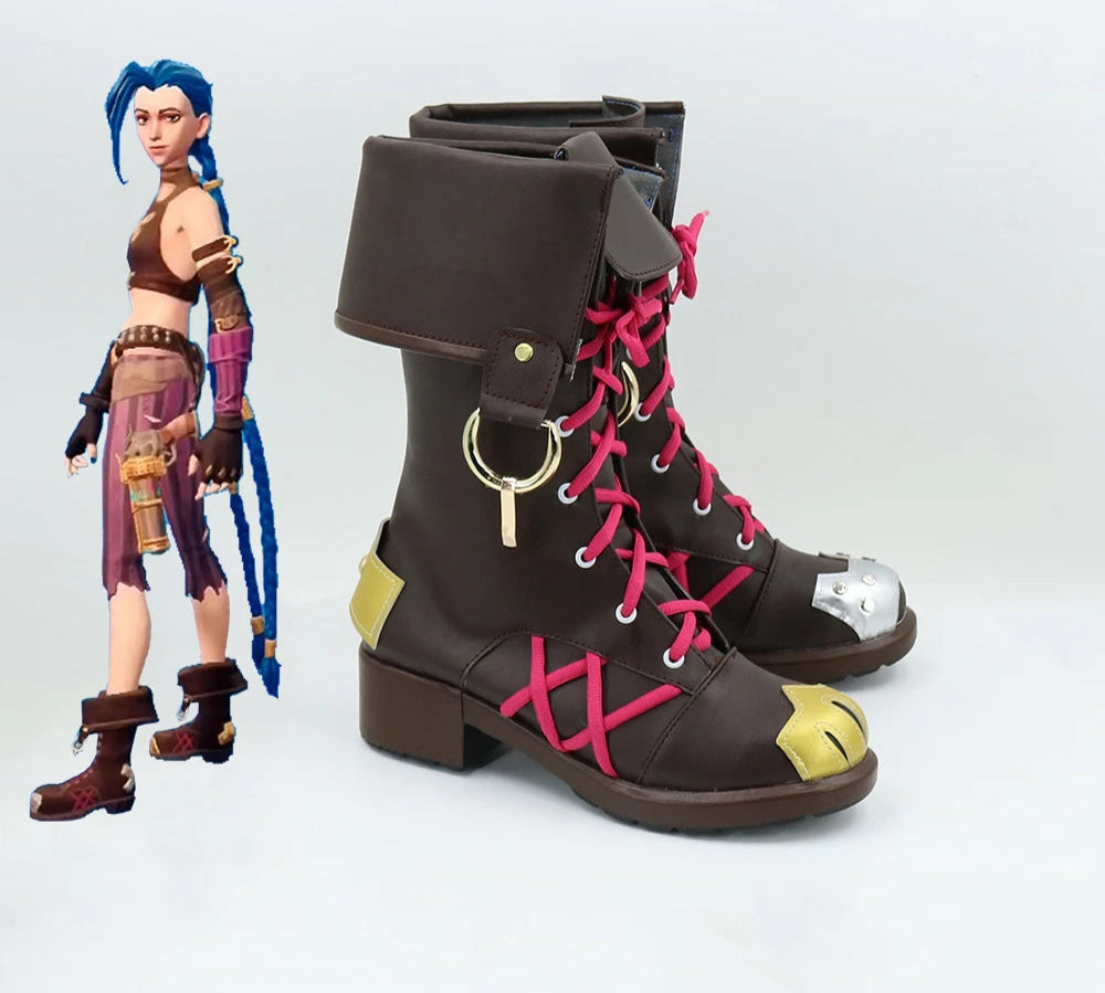 Men & Women Jinx Cosplay Boots – Arcane-Style Mayhem with Gamer Girl Energy