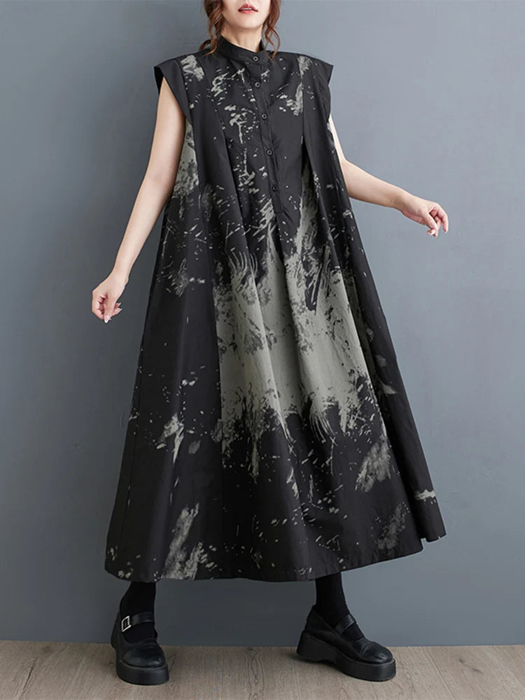 Midnight Sakura Dress – Vintage Flow, Anime Glow