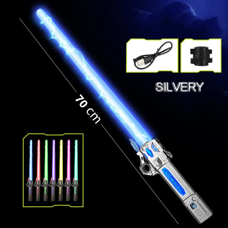 Unleash Epic Glow Battles! π Ultimate Color-Changing Laser Sword: Rotates, Expands & Lights Up β The Perfect Combo for Kids and Adults to Play, Decompress, and Dazzle!βοΈπ«