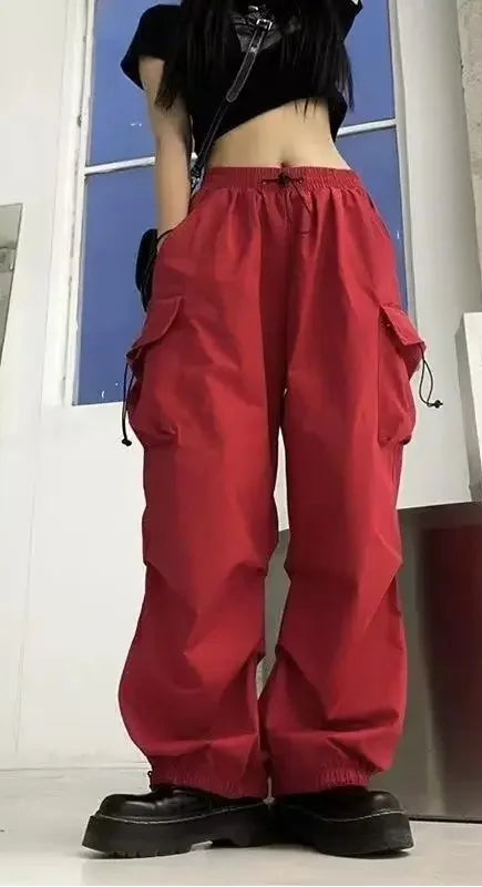 High-Waisted Cargo Pants – Anime Streetwear Meets American Cool