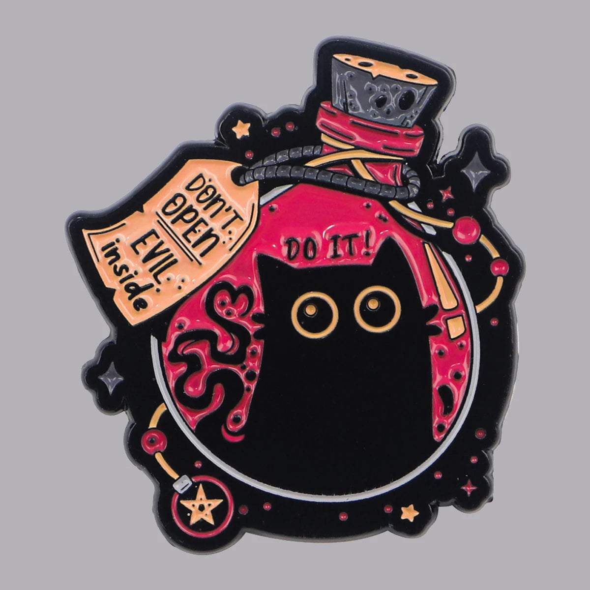 Midnight Meow Pin: Witch’s Lucky Charm