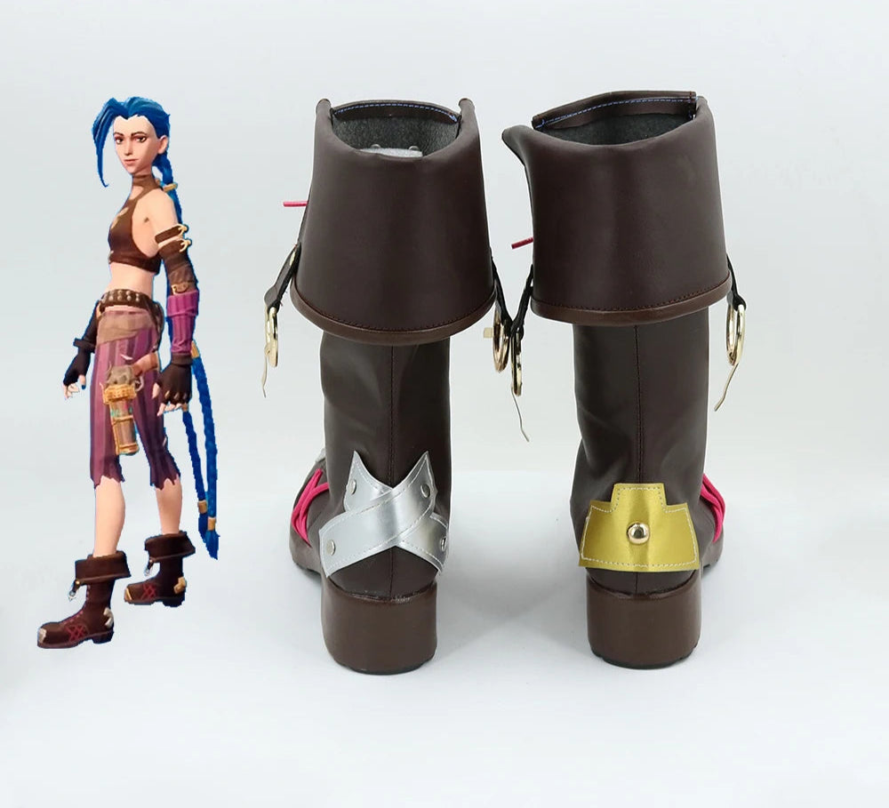 Men & Women Jinx Cosplay Boots – Arcane-Style Mayhem with Gamer Girl Energy