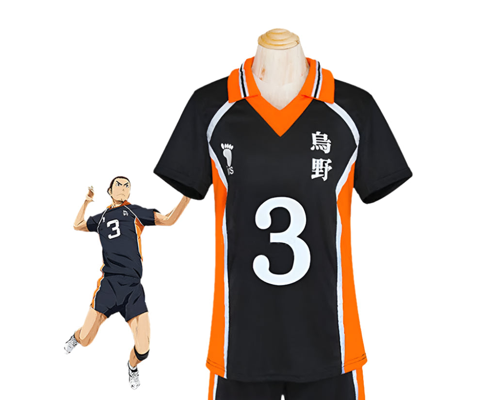 Haikyuu!! Karasuno & Nekoma Volleyball Cosplay Set – Hinata Shoyo-Inspired Sportswear + Knee Pads