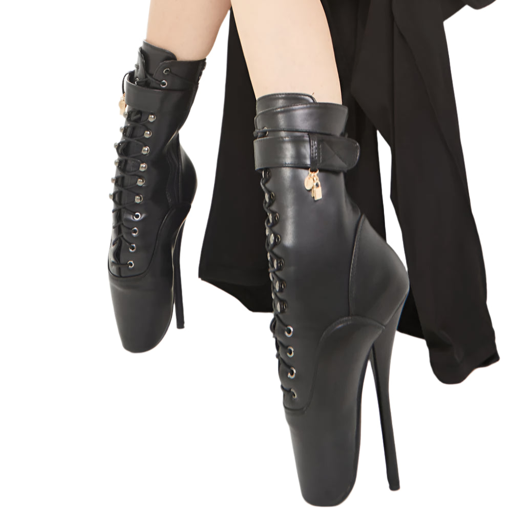 Extreme Goth Ballet Boots – 7-Inch Fetish Fantasy with Anime Villain Energy