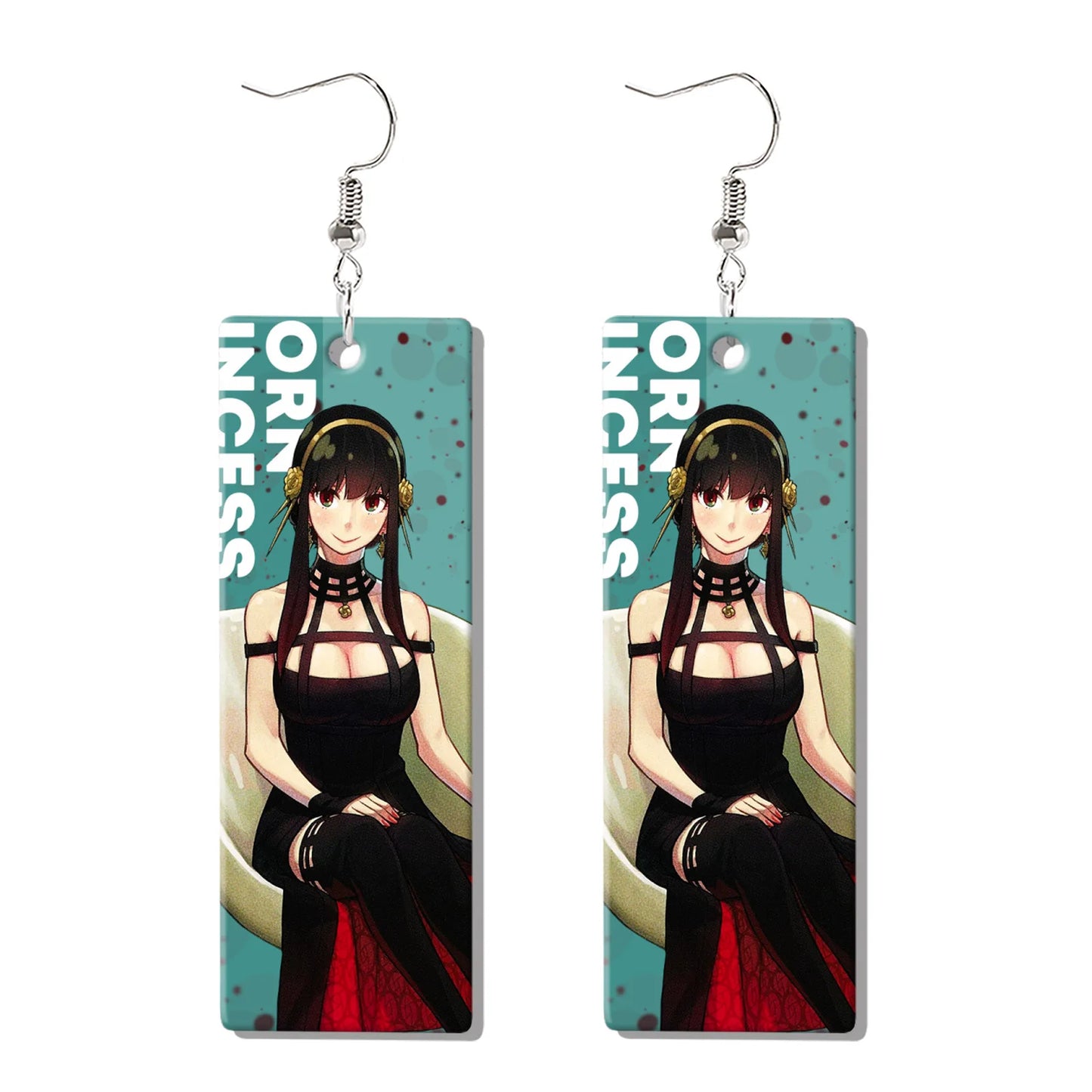 SPY×FAMILY Acrylic Drop Earrings – Anya, Yor & Loid Cosplay Jewelry