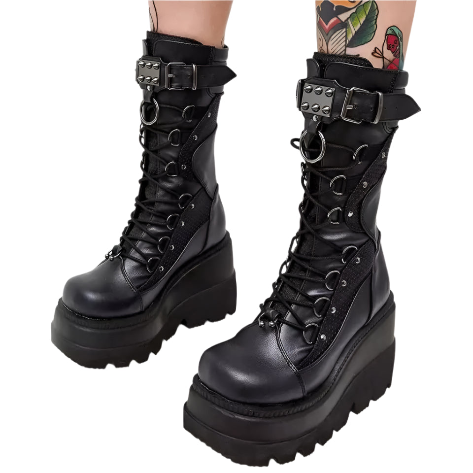 Punk Style Sneaker Boots – Plus Size Platform Power with Anime Rebel Energy