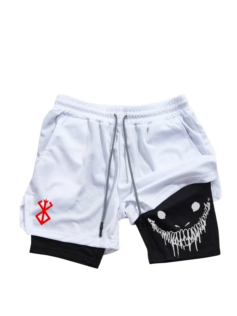 Berserk Men's 2-in-1 Sports Shorts – Quick-Dry & Gym-Ready