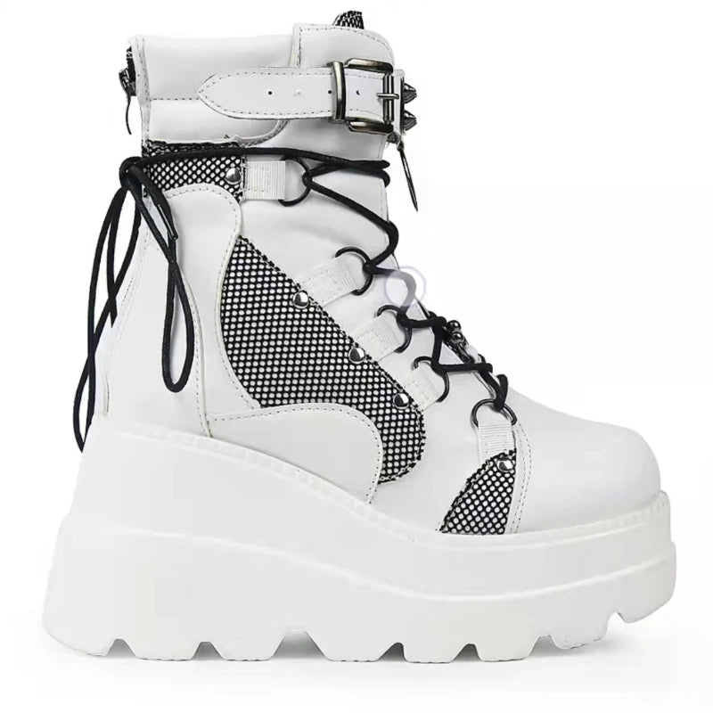 Anime-Inspired Platform Ankle Boots – Wedge Heels for Cosplay Queens