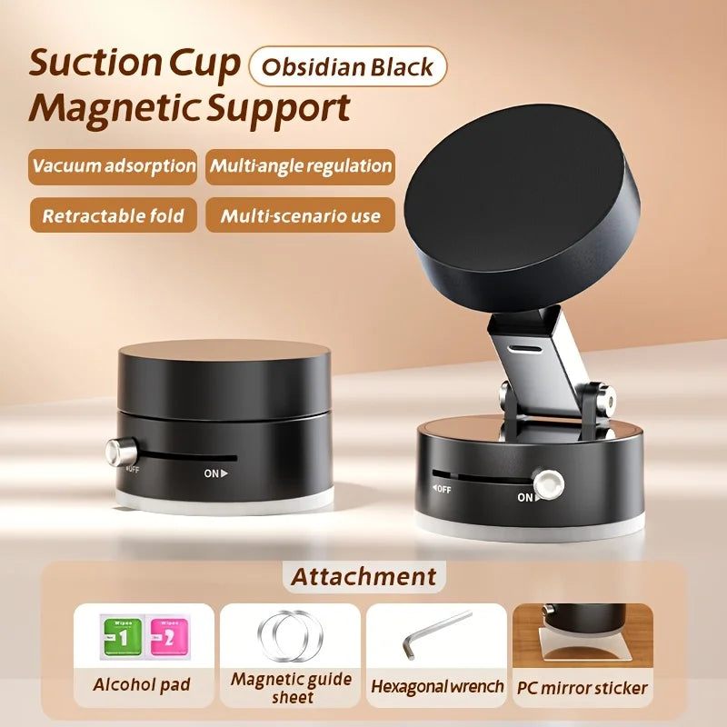 Magnetic Folding Suction Stand – Universal Phone Holder with Double-Sided Grip
