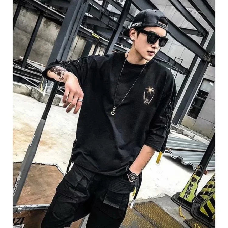 Techwear Anime T-Shirt – Harajuku Y2K Street Style for Men & Women