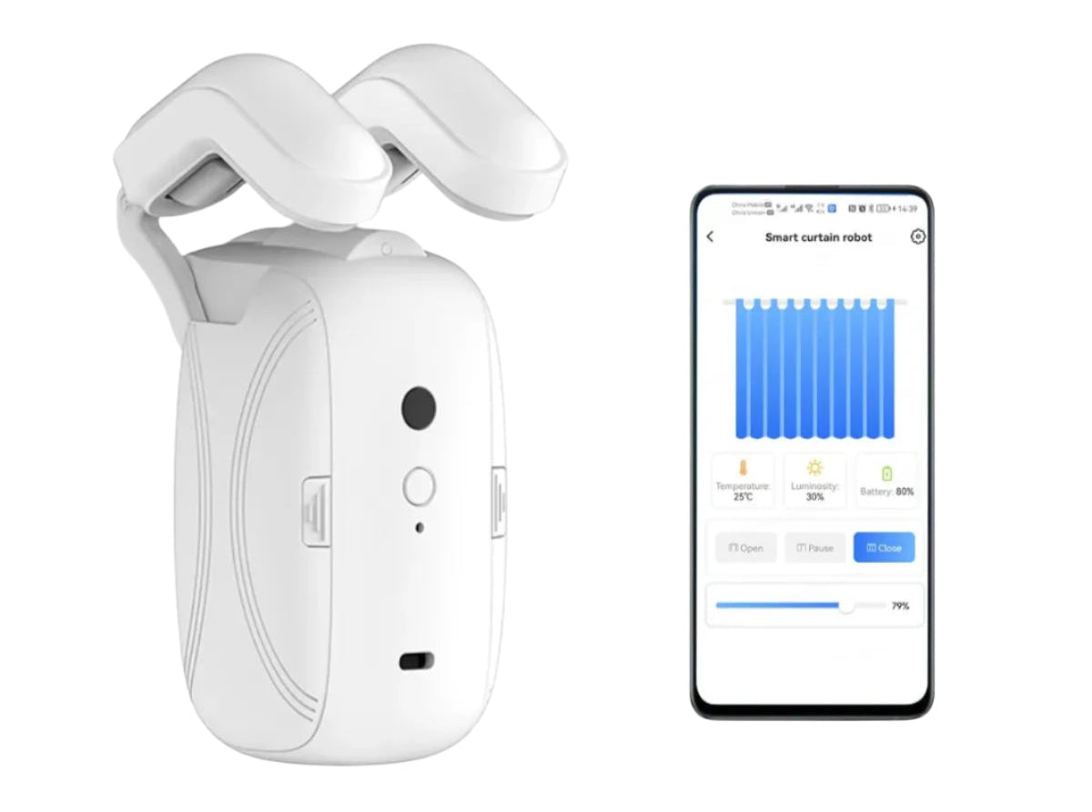 Smart Curtain Robot – APP-Controlled Roman Rod Track Opener (Tuya Compatible)