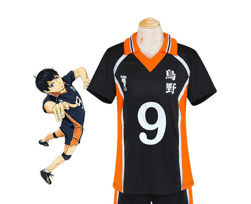 Haikyuu!! Karasuno & Nekoma Volleyball Cosplay Set – Hinata Shoyo-Inspired Sportswear + Knee Pads