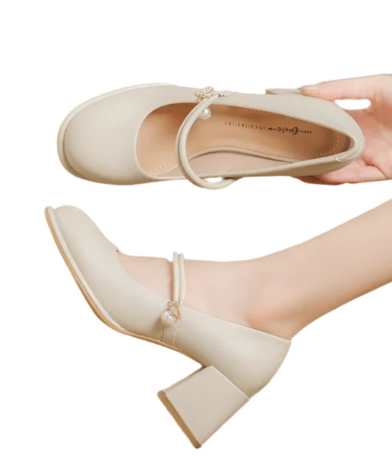 Fairy Mary Jane Heels – Soft Leather Cheongsam Style for Elegant Arcs