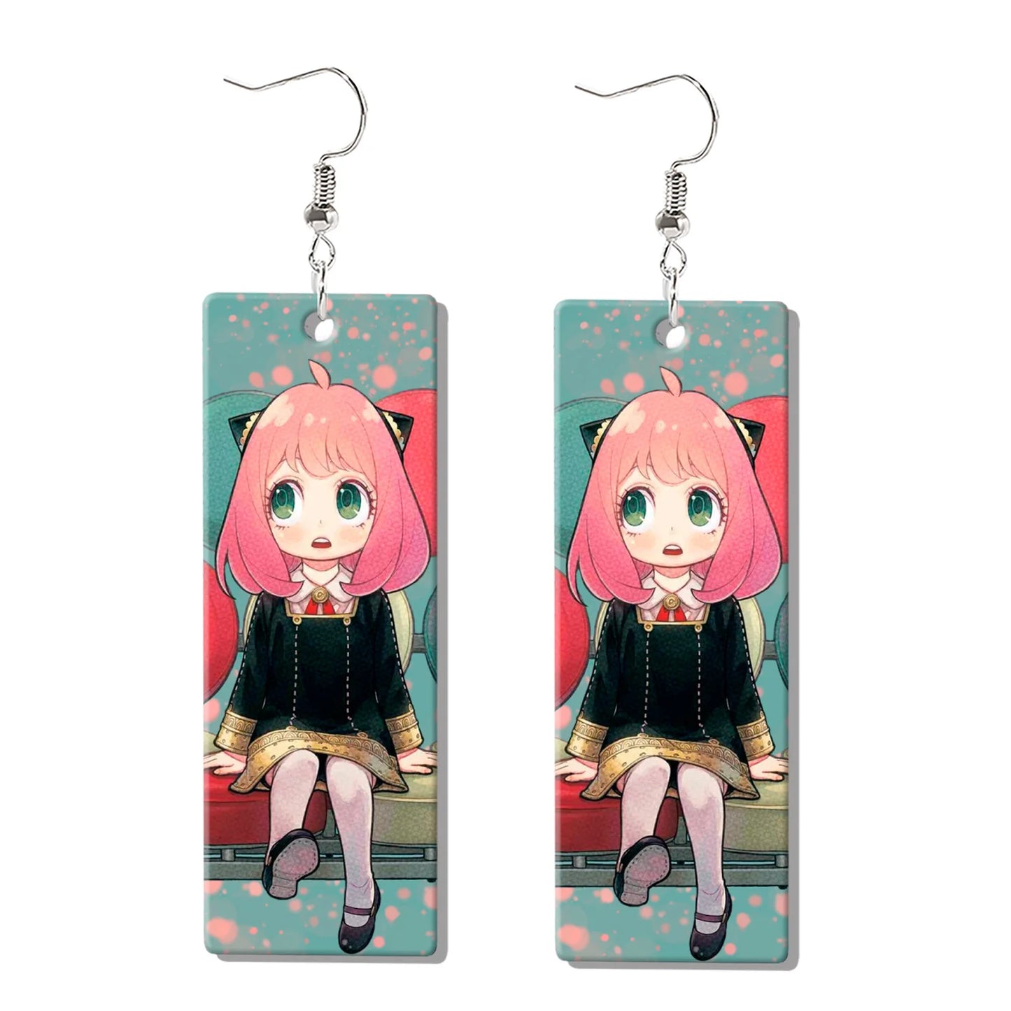 SPY×FAMILY Acrylic Drop Earrings – Anya, Yor & Loid Cosplay Jewelry