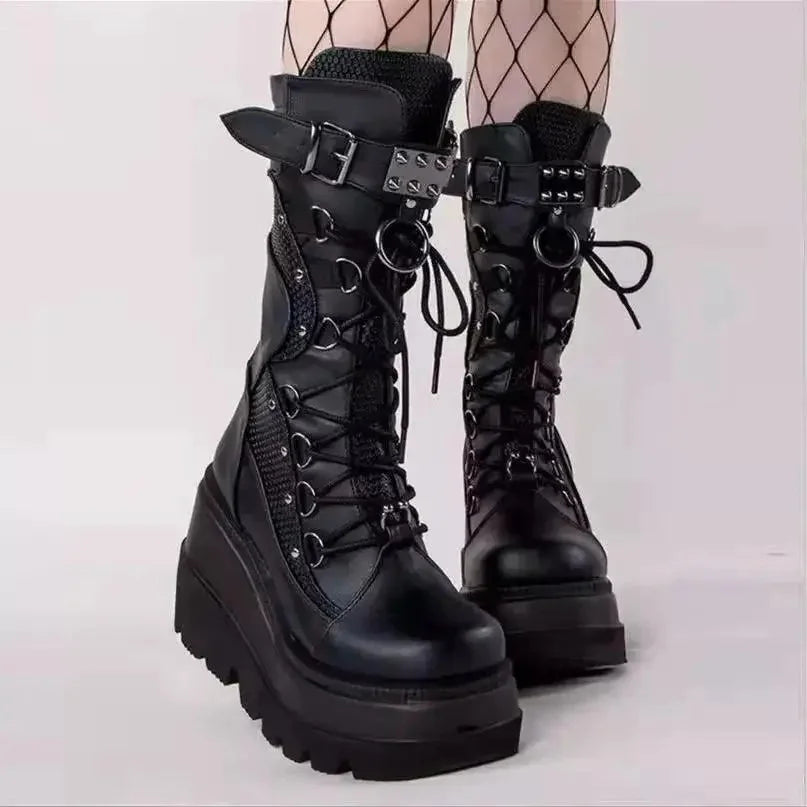Punk Style Sneaker Boots – Plus Size Platform Power with Anime Rebel Energy