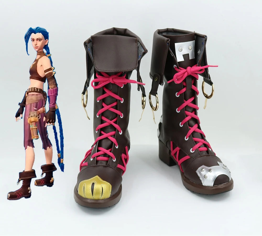Men & Women Jinx Cosplay Boots – Arcane-Style Mayhem with Gamer Girl Energy