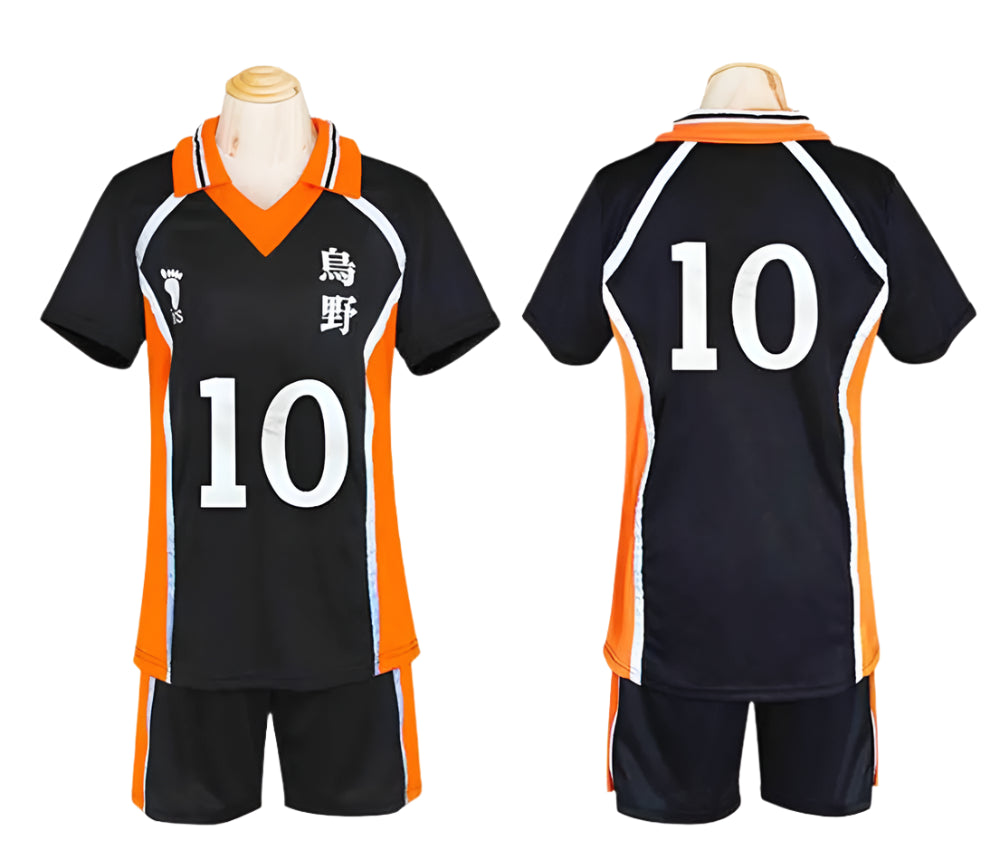 Haikyuu!! Karasuno & Nekoma Volleyball Cosplay Set – Hinata Shoyo-Inspired Sportswear + Knee Pads