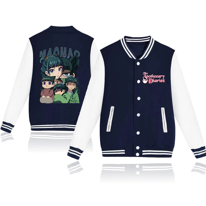 Maomao Baseball Jacket – Apothecary Diaries Anime Drip with Cozy Hip Hop Vibes