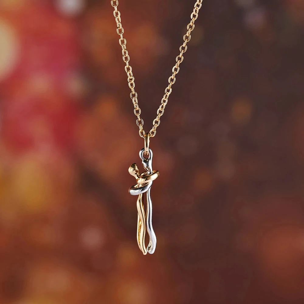 3mm Fashion Hugging Necklace Jewelry Choker Hug Pendant Chain Men Necklaces For Lover Women Couple Men Lady Female Male Gift
