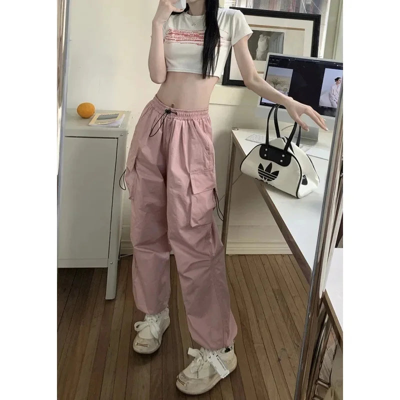 High-Waisted Cargo Pants – Anime Streetwear Meets American Cool