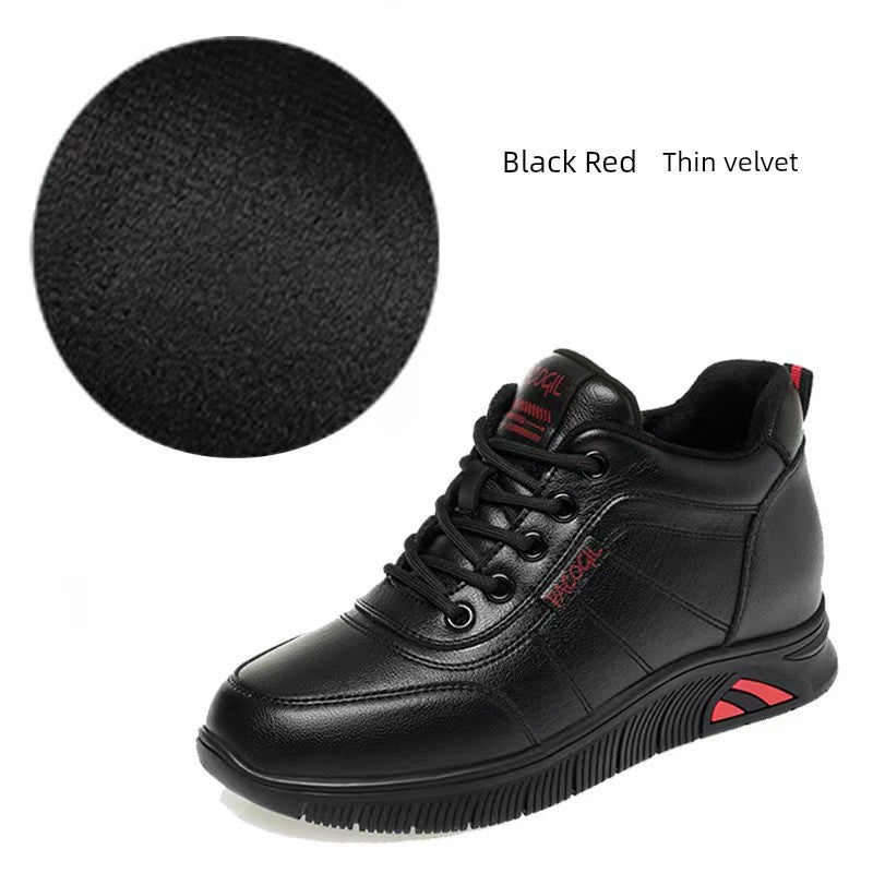 Fleece-Lined Leather Shoes