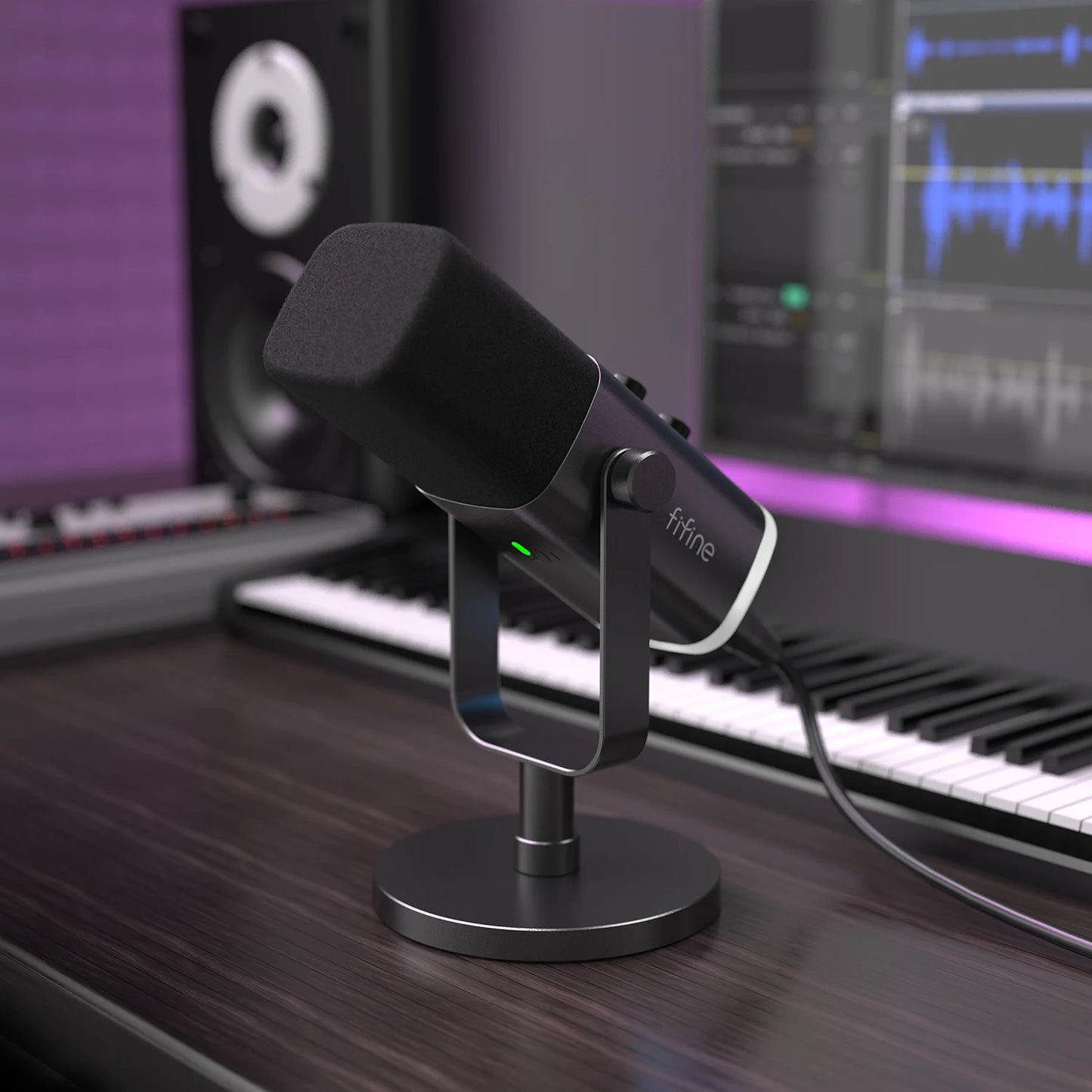 USB/XLR Dynamic Microphone with Touch Mute Button,Headphone jack,I/O Controls,for PC PS5/4 mixer,Gaming MIC Ampligame AM8