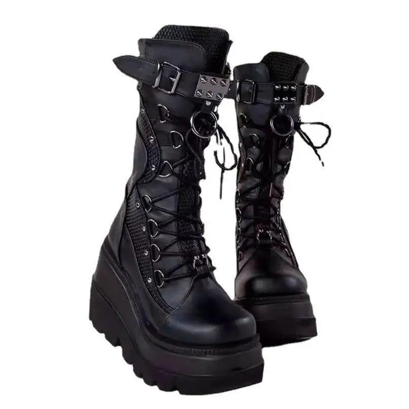 Punk Style Sneaker Boots – Plus Size Platform Power with Anime Rebel Energy