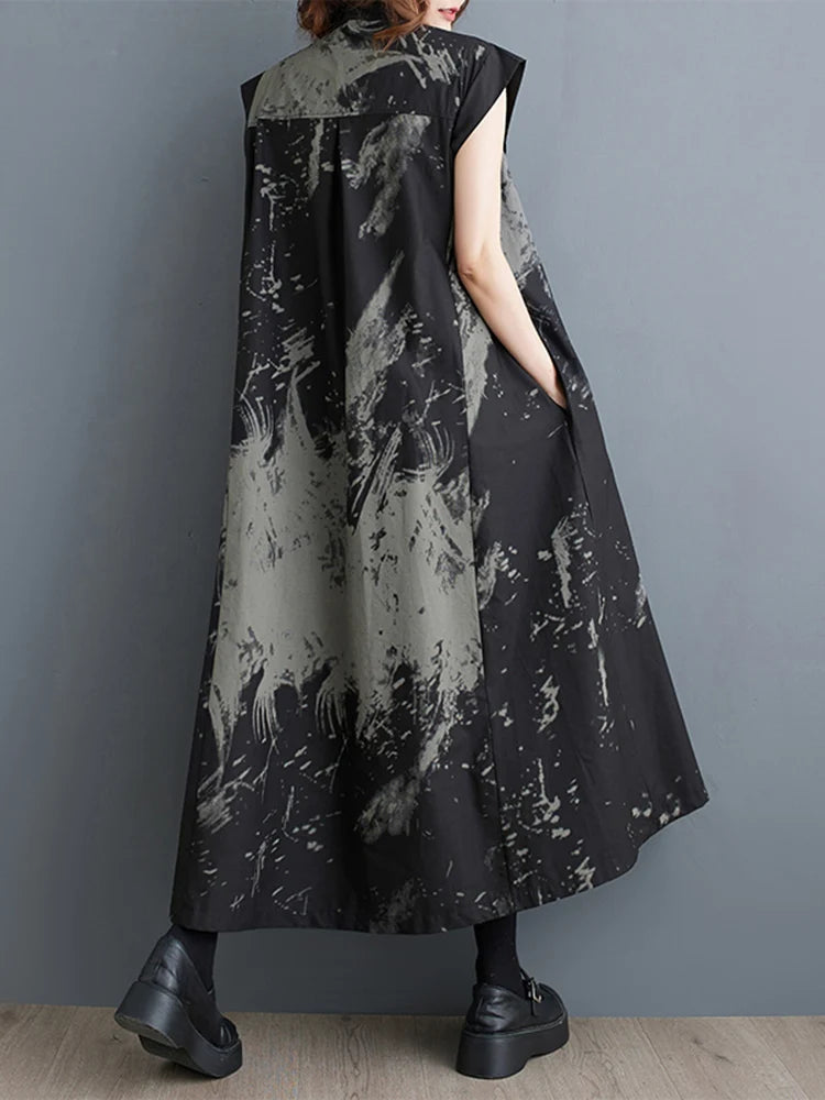 Midnight Sakura Dress – Vintage Flow, Anime Glow