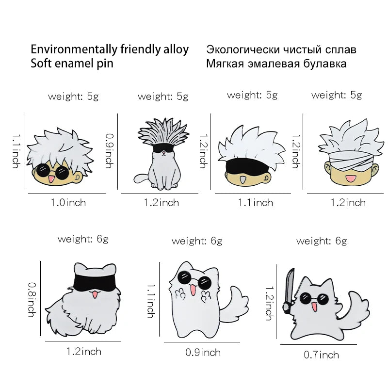Gojo Meowtoru: Cursed Cuteness Pin