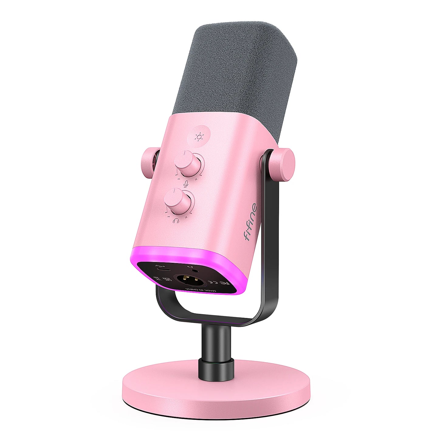 USB/XLR Dynamic Microphone with Touch Mute Button,Headphone jack,I/O Controls,for PC PS5/4 mixer,Gaming MIC Ampligame AM8