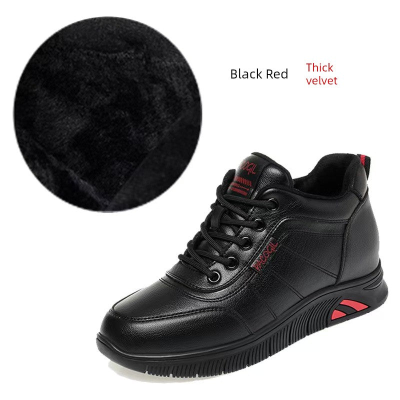 Fleece-Lined Leather Shoes