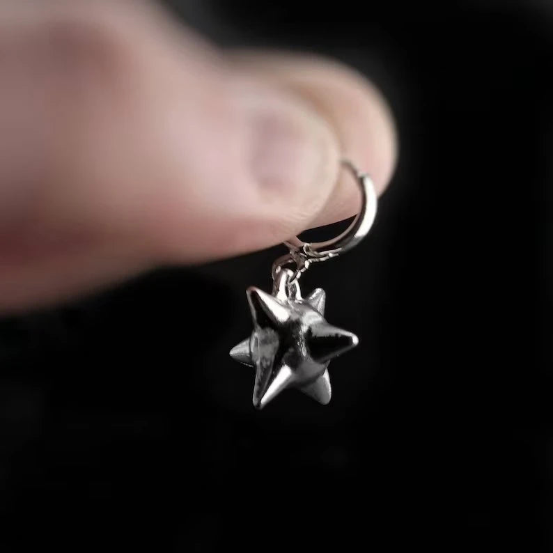Silver Spike Ball Earrings