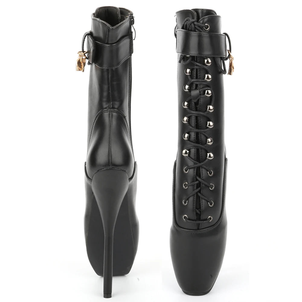 Extreme Goth Ballet Boots – 7-Inch Fetish Fantasy with Anime Villain Energy