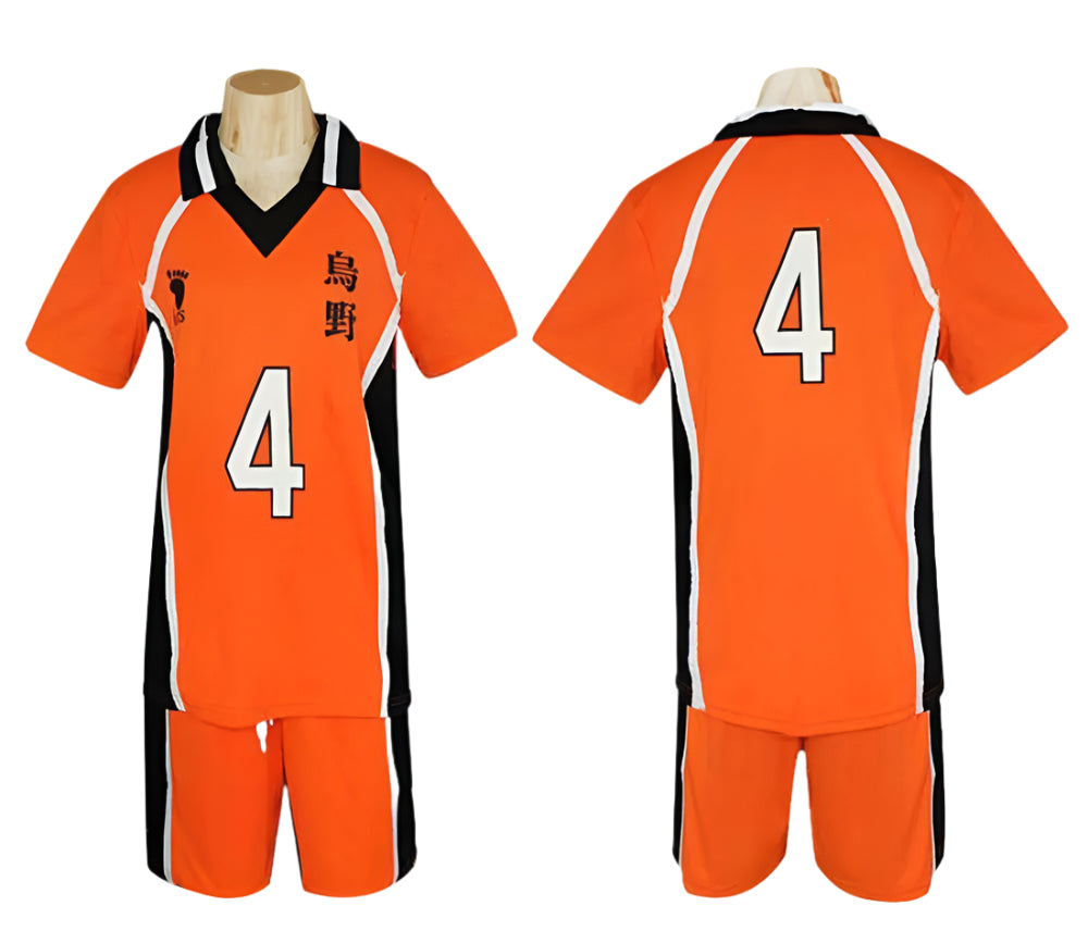 Haikyuu!! Karasuno & Nekoma Volleyball Cosplay Set – Hinata Shoyo-Inspired Sportswear + Knee Pads