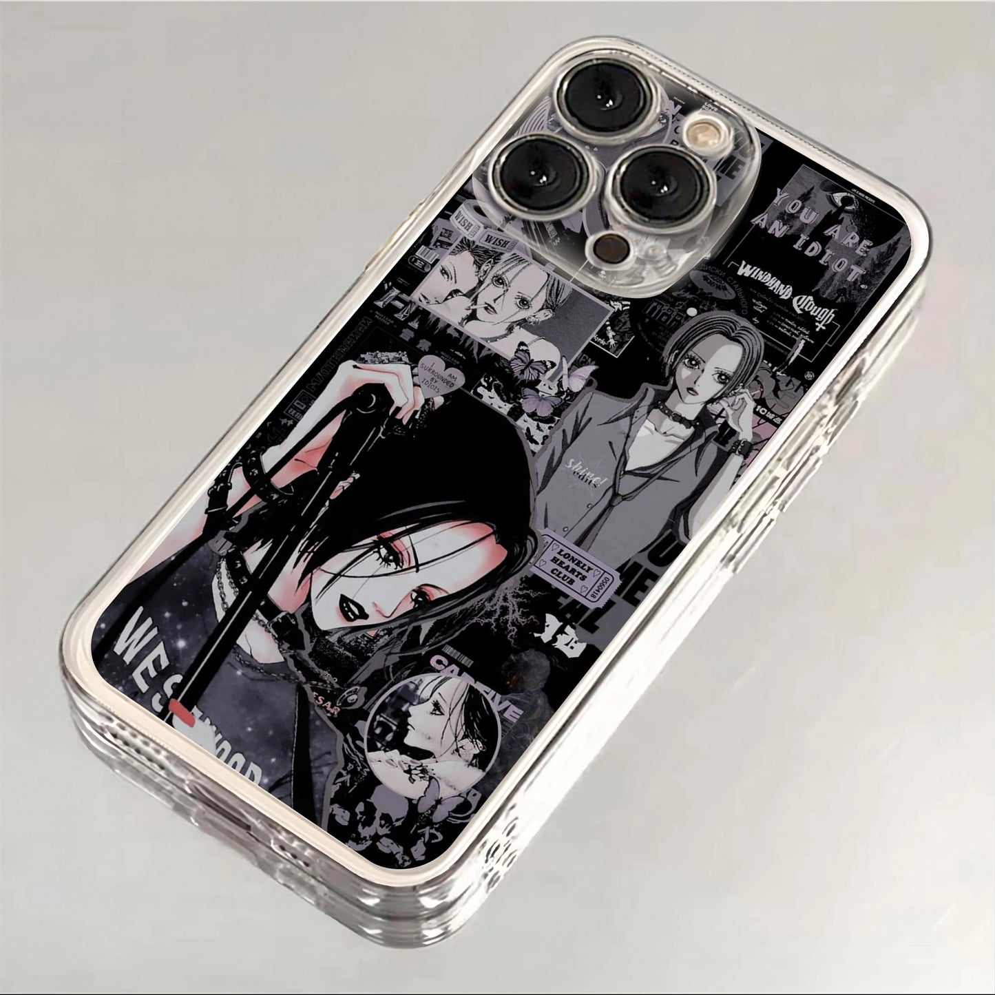 Anime Nana Osaki Line Phone Case For iPhone 15 14 13 12 11 Mini Pro Max X XR XSMax 6S 6 7 8 Plus SE20 luxury Transparent Cover