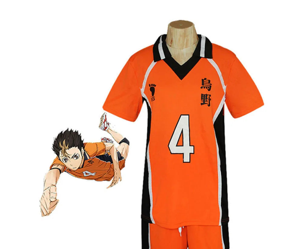 Haikyuu!! Karasuno & Nekoma Volleyball Cosplay Set – Hinata Shoyo-Inspired Sportswear + Knee Pads