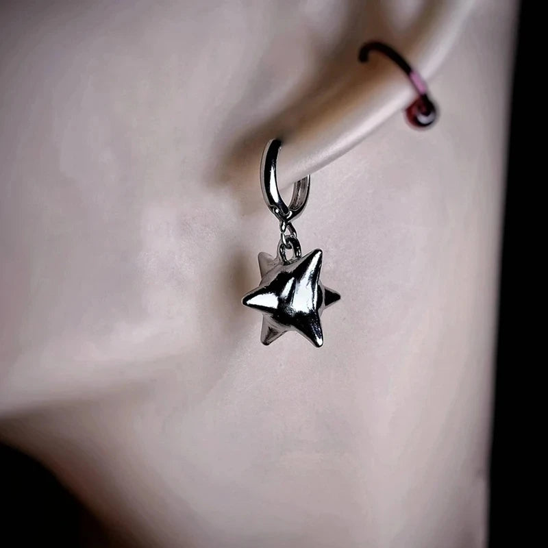 Silver Spike Ball Earrings