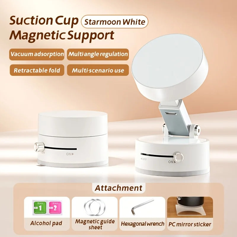 Magnetic Folding Suction Stand – Universal Phone Holder with Double-Sided Grip