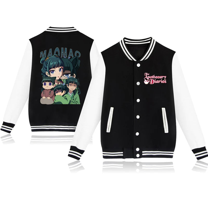 Maomao Baseball Jacket – Apothecary Diaries Anime Drip with Cozy Hip Hop Vibes