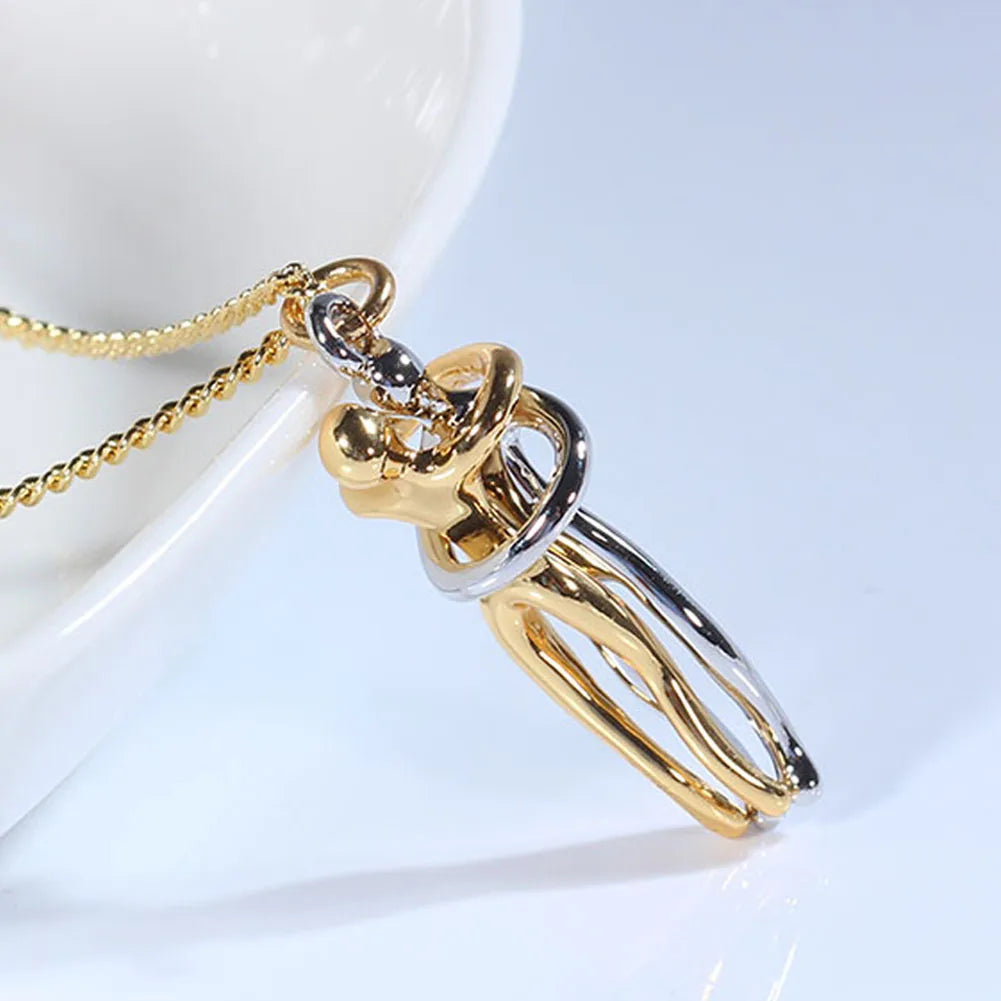 3mm Fashion Hugging Necklace Jewelry Choker Hug Pendant Chain Men Necklaces For Lover Women Couple Men Lady Female Male Gift