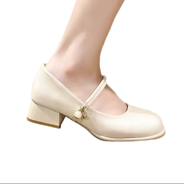 Fairy Mary Jane Heels – Soft Leather Cheongsam Style for Elegant Arcs
