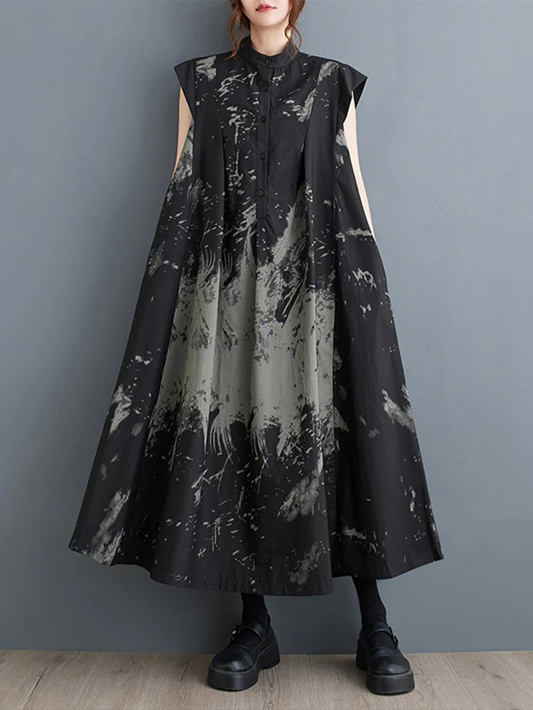 Midnight Sakura Dress – Vintage Flow, Anime Glow