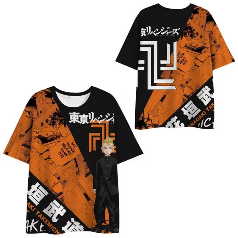 Tokyo Revengers Oversized T-Shirt – 3D Print Streetwear for Time-Leaping Legends
